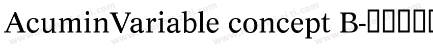 AcuminVariable concept B字体转换